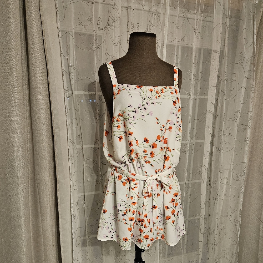 Banana Republic NWT Floral Tieback Layering Fairy Tunic Blouse XL